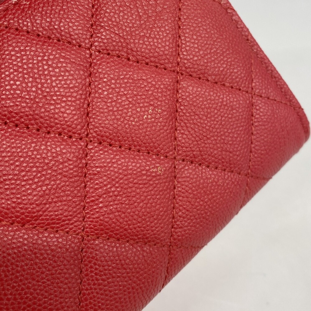 CHANEL Red Caviar Leather Wallet - Picture 5 of 10